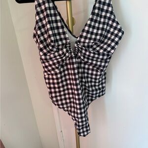 Adore Me Monochrome Checkered Swimwear
